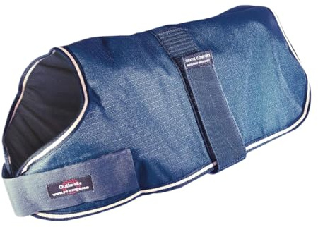 Outhwaite Padded Dog Coat, 16-inch, Navy Blue
