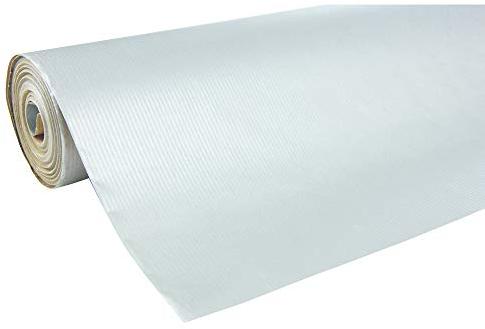 Clairefontaine 507576C Rolle Geschenkpapier (50 x 0,7 m, spezielle Breite, Kraftpapier, strapazierfähig) 1 Stück silber