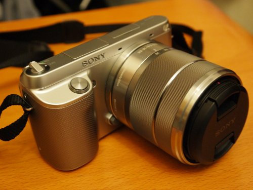 Sony NEXF3 16.1MP Interchangeable Lens Compact System Digital Camera with 18-55mm Lens - Silver