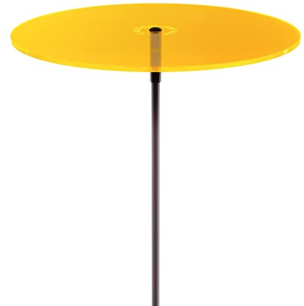 Cazador-del-sol ® - das Original | UNO | 1 Stück | Sonnenfänger-Scheibe gelb | Durchmesser 20 cm | Höhe 175 cm