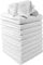 Microfibre Cleaning Cloths, 40cm x 30cm - Pack of 10, White, Machine Washable, Polishing, Waxing & Dusting Cloth, Lint-Free, Kitchen Towel, Car Cleaning, Microfiber