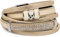 styleBREAKER Vintage Wickelarmband mit Strass, Gliederkette und Magnetverschluss, 3-Reihig, Armband, Damen 05040024, Farbe:Antik-Sand