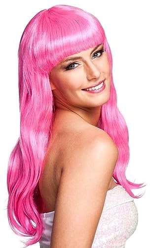 Boland - Perruque Chique, cheveux synthétiques longs et lisses avec frange, coiffure, EM, WM, Accessoire, Costume, Accessoire, Fête foraine, Carnaval