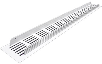 Lüftungsgitter LG-6006 W Weiß PVD 600 x 60 Stegblech Zuluft Abluft Türgitter