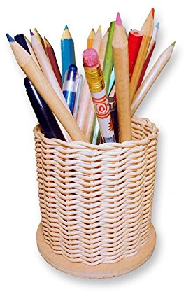 Zita's Creative Bastelset - Bleistiftbehälter, Flechten, Korbflechten, Schilf Set, Peddigrohr, Flechtmaterial, Flechtset, Rattan