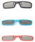 Ultra 1 Red 1 Blue 1 Black Pair 3D Clip On Glasses Passive 3D Glasses Men Women Compatible with RealD Cinemas 3D Glasses for TV Movie Glasses For Prescription Glass Wearers Circular Polorised Cinema