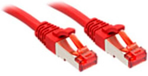 LINDY 47730 0.3m Cat.6 S/FTP Netzwerkkabel, rot, 3 Stück