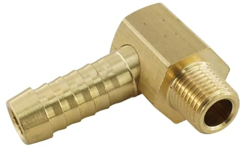 Winkel-Schlauchtülle mit zölligem und metrischem Außengewinde PN 16 (M 10 x 1-9 mm)
