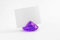 PD Tischkartenhalter Diamant aus Acryl 20 Stück für Hochzeit, Taufe, Jubiläum (lila-violett)