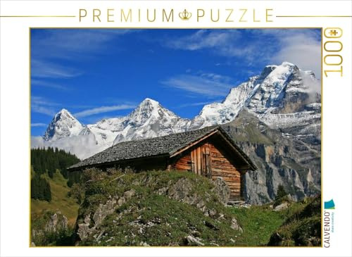 CALVENDO Puzzle Eiger, Mönch und Jungfrau | 1000 Teile Lege-Größe 64 x 48 cm Foto-Puzzle für glückliche Stunden
