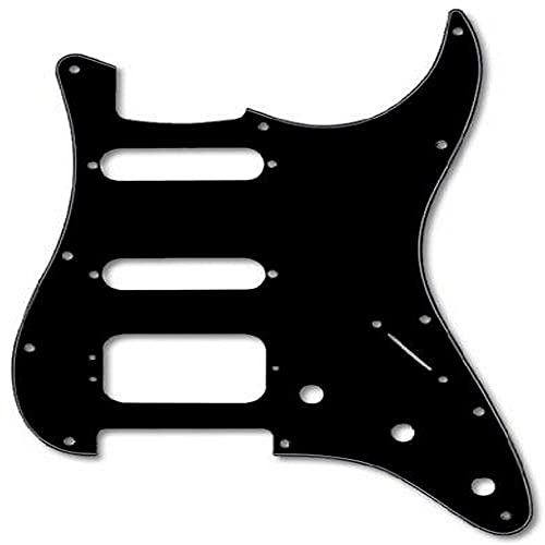 Fender 005-5267-000 3-Ply Black 11-Hole Mount H/S/S Stratocaster Pickguard (3-Screw Mounting Humbucking Pickup)