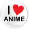 Funky Gifts I Love Anime 25mm Fridge Magnet