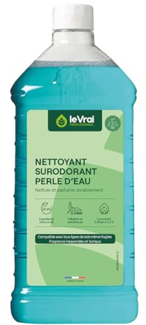 LE VRAI PROFESSIONNEL - Détergent Parfumant - Nettoyant Surodorant Perle d'eau - Jusqu’à 100 Lavages - Fabrication Française - Flacon 1 L