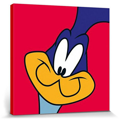1art1 Looney Tunes Poster Road Runner Bilder Leinwand-Bild Auf Keilrahmen | XXL-Wandbild Poster Kunstdruck Als Leinwandbild 40x40 cm
