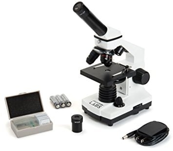 Celestron 44128 CL-CM800 Compound Microscope, 40x-800x Magnification, White