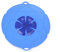 Kochblume Couvercle Fleur en Silicone, 29 cm, Bleu, Taille M