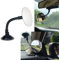 Rétroviseur à ventouse pour bébé, Ampper Long Arm Adjustabe HD Glass Convex Wide Angle Interior Rearview Baby Rear Facing Mirror (Frameless Round, 3.35)
