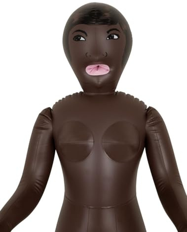 You2Toys Liebespuppe Beauty Queen - erotische Sexpuppe für Männer, mit 3 Lustöffnungen, zum Aufblasen, hautfarben/dunkel