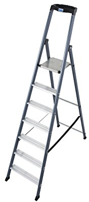 KRAUSE Stehleiter Sepro S eloxiert, 7 Stufen, 124210