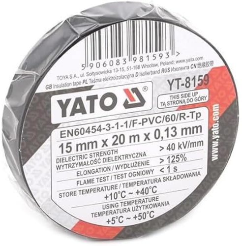 INSULATION TAPE 0.13MM 15MMx10M BLACK