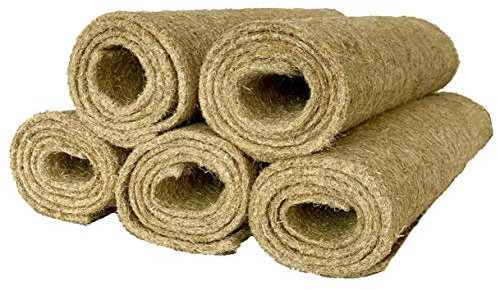pemmiproducts Nagerteppich 100% Hanf, 20 x 45 cm ca. 5 mm dick, 5er Pack, Nagermatte, Hanfmatte für Kaninchen,Meerschweinchen, Nager,Hemp mat