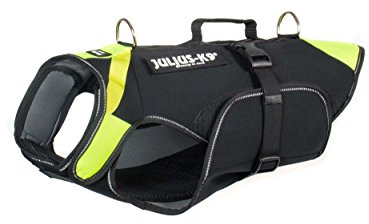 Julius-K9, IDC Multifunktionale Hundeweste 3in1, Größe: M, Schwarz und Neon