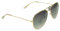 Unbekannt Sonnenbrille mit Federscharnier verspiegelt in verschiedenen Farbe (One size, Goldener Rahmen/Dunkelgrün Gläser)
