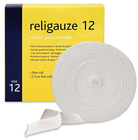 Reliance Medical Religrip Band Aid Tubular Gauze - Cotton Retention Bandage, Secure Wound Dressing for Bandaging Fingers and Toes, Size 2.7 cm width (20 m Uncut Roll)