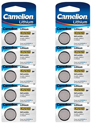 Camelion 10-er Pack Lithium Knopfzelle 3 V DL2025/5003LC CR2025