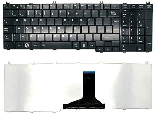 AJParts New Compatible With for TOSHIBA Satellite L750 L750D L755 L755D C655D L675D L650 L670 Laptop Keyboard UK