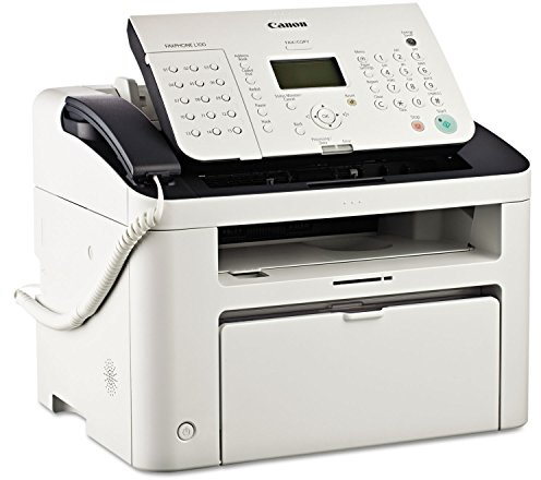 Canon FAXPHONE L100 - Monochrome Laser Fax with Copier, 30 Sheet Auto Document Feeder, 1 Year Limited Warranty, 19 PPM, White
