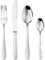 Sambonet Astrid Besteck Set 36 Telllig, Service 36 Stück Monoblock, 6 Tafelgabeln, 6 Tafelmessern, 6 Obstgabeln, 6 Tafellöffeln, 6 Teelöffeln, Edelstahl, Spülmaschinenfest