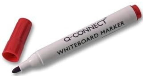 Q-CONNECT KF26037 Bullet Tip Red 10pc (S) Marker – Markers (Red, Bullet Tip, Red, White, White, Round, 2 mm)