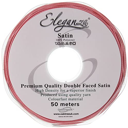 ELEGANZA Double Faced Satin 3mm x 50m Classic Pink No.07, 3 mm x 5 0m