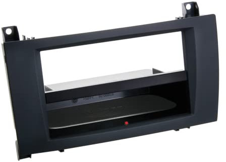 Inbay – 1-DIN Blende Gummi-Radio mit Behälter Mercedes SLK, Feel Schwarz