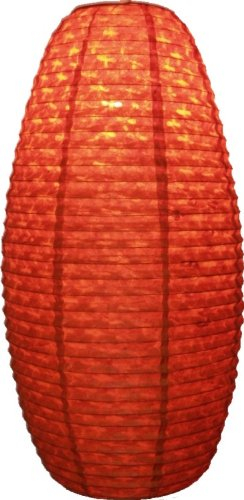 Guru-Shop Corona - Pantalla de papel de arroz para lámpara de techo (52 x 29 x 29 cm), color naranja