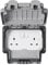 MK Masterseal Plus K56482RY 13 amp 2-Gang Switched Socket, Grey