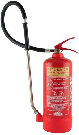 6 Litre Wet Chemical Fire Extinguisher - Class F for use on Deep Fat Fryer Kitchen Fires