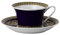 Versace Medusa Tasse und Untertasse für Tee, Porzellan, blau, 17x17x7.7 cm