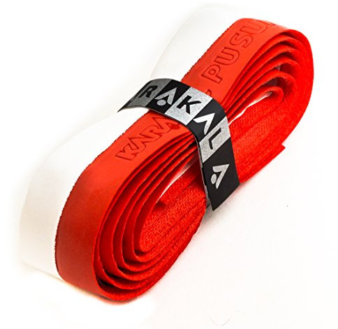 Karakal - PU Super Grip - Self-Adhesive Grip Tape for Badminton, Squash, Tennis, Hockey Stick or Ice Hockey Stick – Pack of 5 or 24 – Assorted Colours, duo white/red, Grip 1