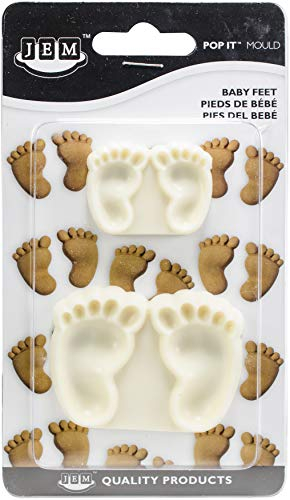 JEM Pop It Baby Feet Shaped Mould for Cake Decorating, Set of 2, Large / Small sizes
