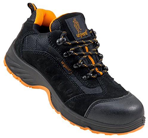 Urgent Arbeitsschuhe Sicherheitsschuhe 210 S1, Schwarz/Orange, 45 EU