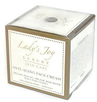 Organic Rose Anti-Aging Face Cream 1.70 Oz/ 50 ml â˜… Slows the Cell Aging, Reactivates the Synthesis of Collagen, Decoring and Hyaluronic Acid â˜… Organic Rose Oil, Organic Rose Water, Black Pearl Extract, Moringa Oil, Babassu Oil â˜… Parabens Free by LADY'S JOY LUXURY