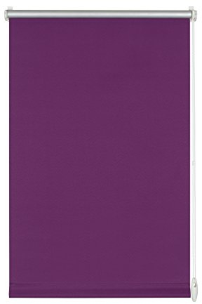 Gardinia EASYFIX Thermo-Rollo mit Thermo-Rückseite zum Klemmen oder Kleben, Höchste Lichtreflektion, Energiesparend, Lichtundurchlässig, Alle Montage-Teile inklusive, Lila, 75 x 150 cm (BxH), 12548
