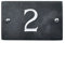 The House Nameplate Company Slate House Number, Charcoal Grey,Number 2