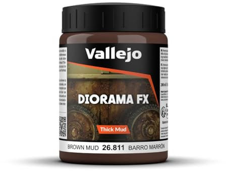 Vallejo Verwitterungseffekte-Farbe, 200 ml Brown Thick Mud