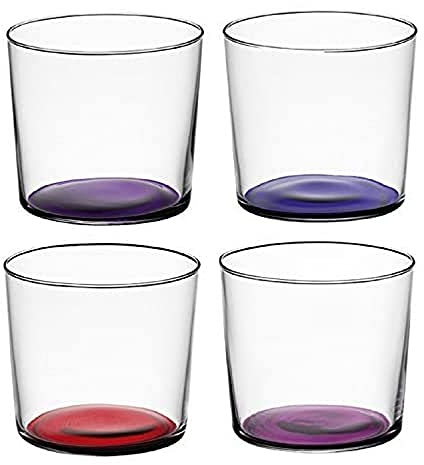 LSA International Coro Trinkgläser, 310 ml (4 Stück)(Farblich Sortiert), Purple