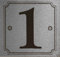 eCobbler Silver Stick On Door Numbers 0 To 9 - Number 1