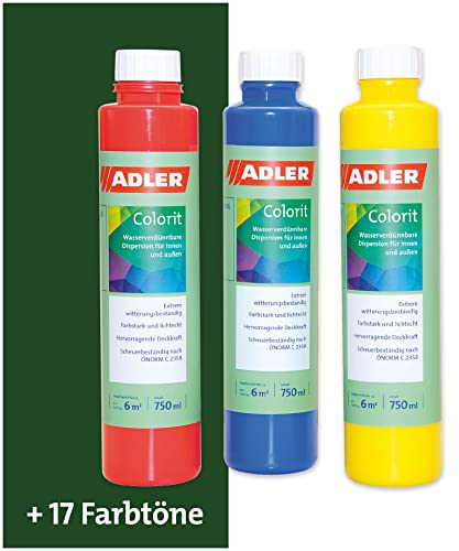 ADLER AVIVA Colorit-AF 501 Chromoxidgrün 750 ml Volltonfarbe Abtönfarbe Wandfarbe