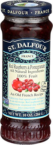 St. Dalfour - Fruit Spread 100% Natural Jam Red Raspberry & Pomegranate - 10 oz.